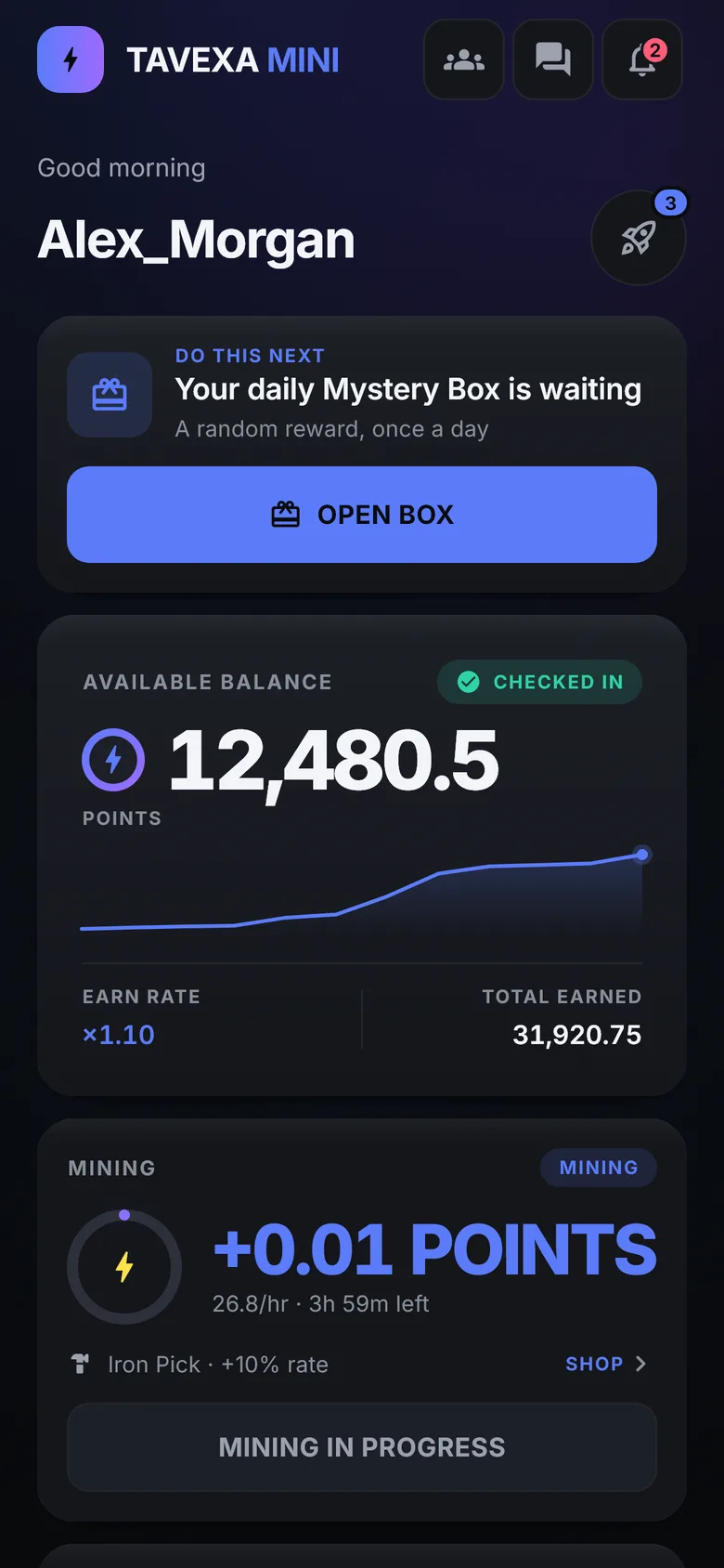 Home screen